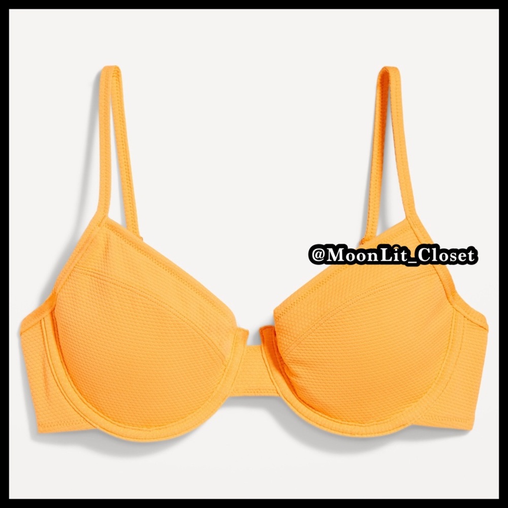 •• Old Navy Textured Underwire Balconette Swim Top Size XL “Golden Aurora”